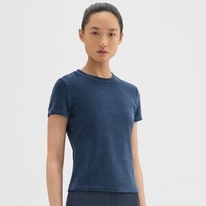 Theory Tiny Tee - Nocturne Navy Velour